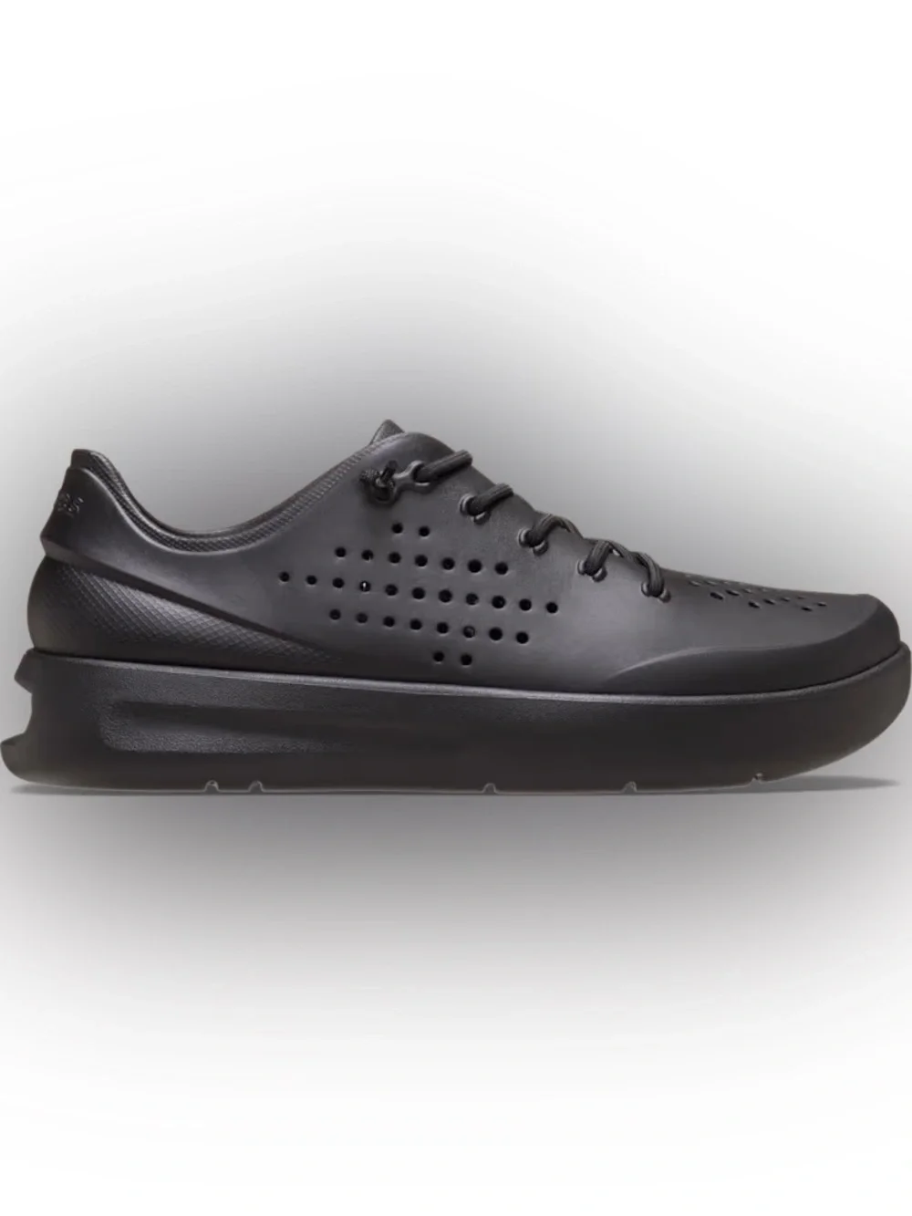 CROCS Men's Black Perforated Lace-Up Sneakers